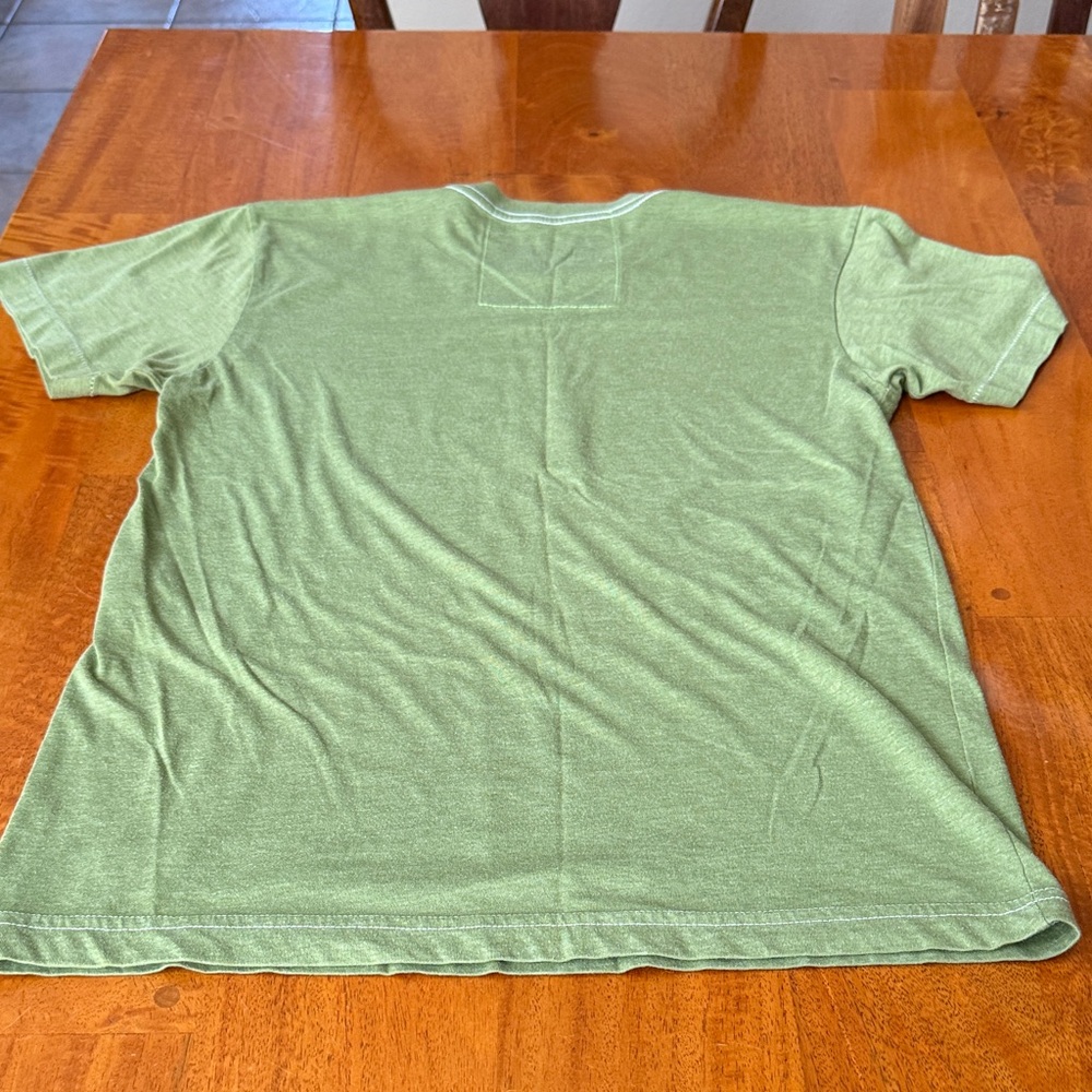 Aviator Nation Sage Green Logo Tee with Retro Stripes - Picture 5 of 5